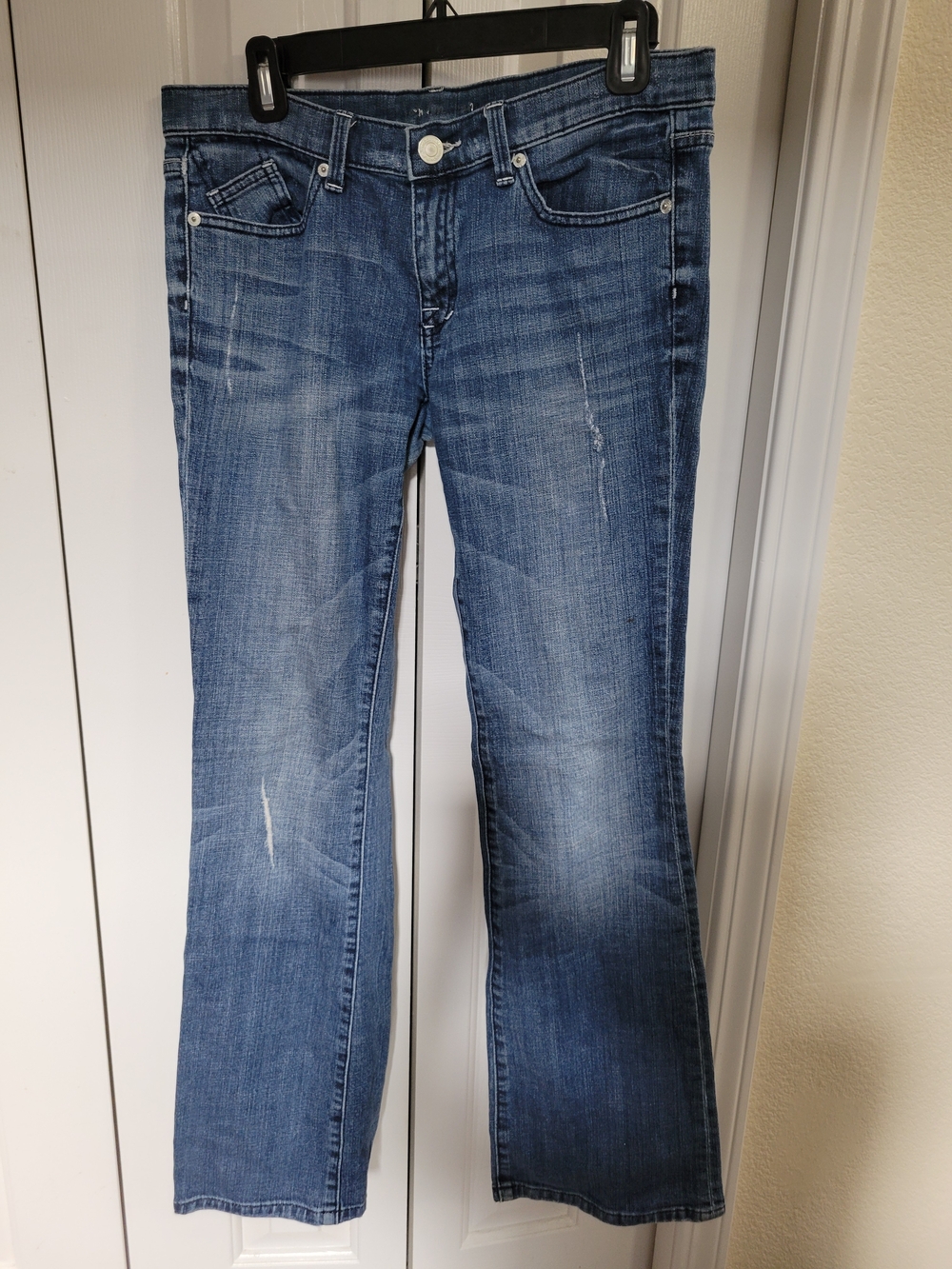 LONDONJEAN For Victoria's Secret Blue Distressed Bootcut Jeans